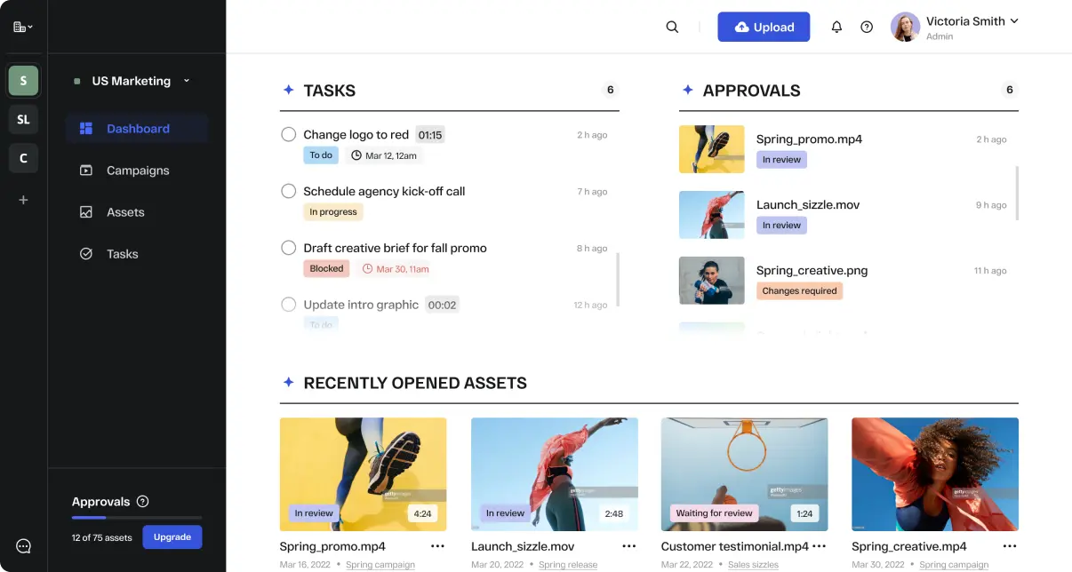 Streamwork dashboard