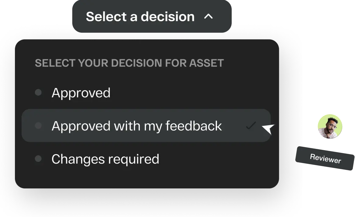 Streamwork select a decision