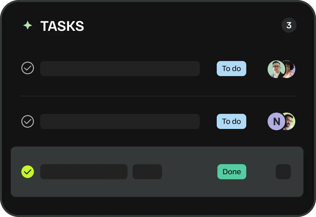 Streamwork tasks