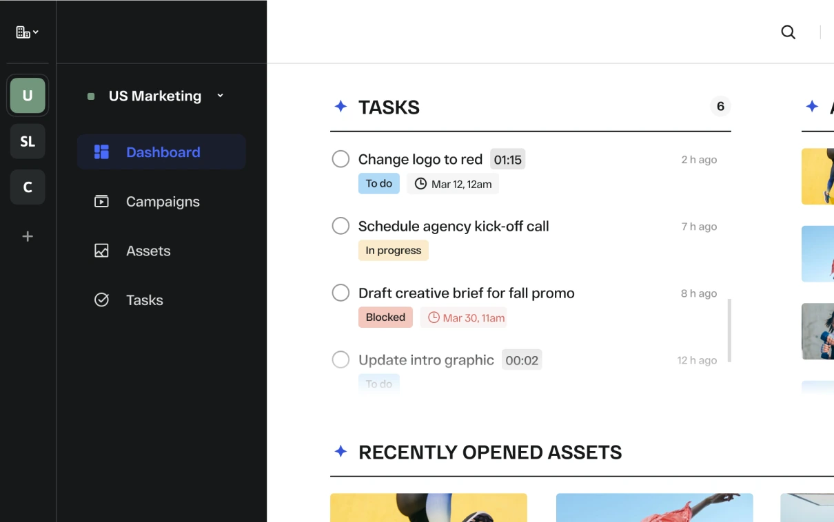 Streamwork dashboard